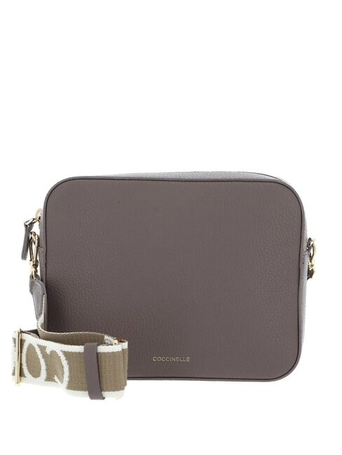 COCCINELLE TEBE Petit sac en cuir texturé taupe chaud 2 - Sacs pour Femme