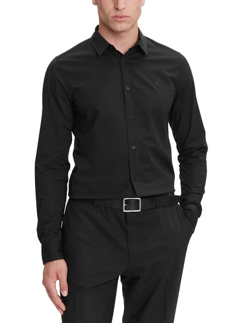 CALVIN KLEIN CK JEANS Chemise extensible à manches longues et coupe slim ck noir - Chemises pour hommes