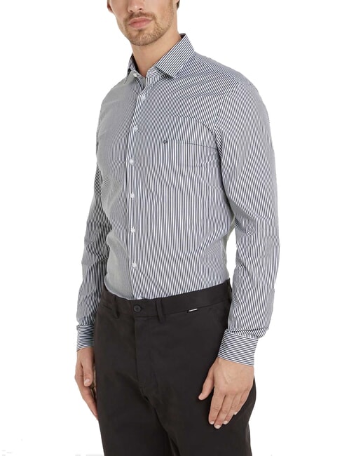 CALVIN KLEIN CK Chemise à manches longues coupe slim ciel nocturne - Chemises pour hommes