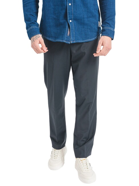 CALVIN KLEIN CK Pantalon slim en laine mélangée noir - Pantalon