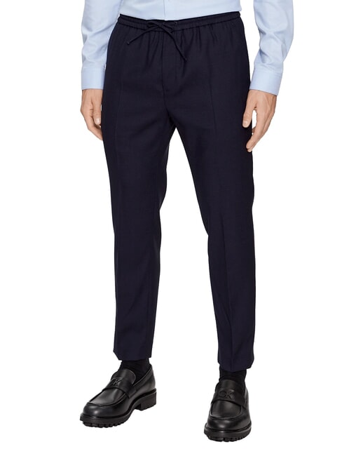 CALVIN KLEIN CK Pantalon droit en laine Calvin Navy - Pantalon