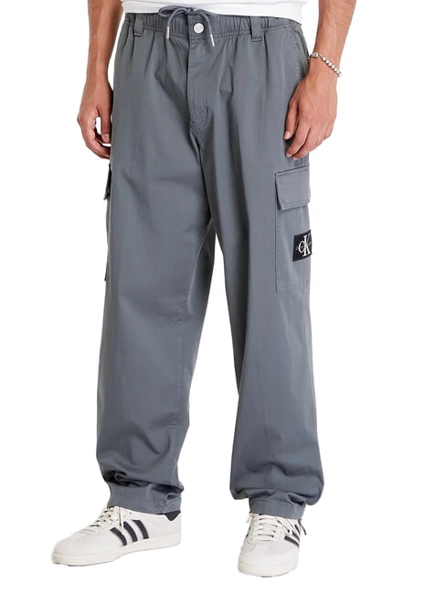 CALVIN KLEIN CK JEANS Pantalon cargo droit régulier gris infini - Jeans