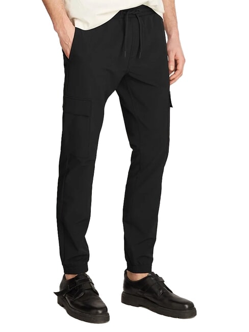 CALVIN KLEIN CK JEANS Pantalon de jogging cargo extensible ck noir - Jeans