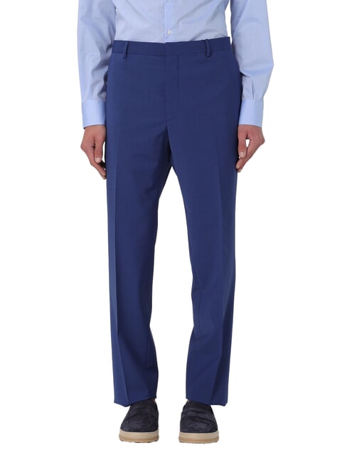 CALVIN KLEIN CK Pantalon élégant en laine mélangée coupe slim bleu ardoise - Pantalon