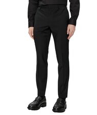 CALVIN KLEIN CK Pantalon &eacute;l&eacute;gant en laine m&eacute;lang&eacute;e coupe slim ck noir - Pantalon - 1