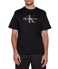 CALVIN KLEIN CK JEANS T-shirt en coton &agrave; manches courtes avec logo noir - T-shirt - 1