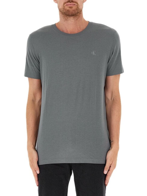 CALVIN KLEIN CK JEANS T-shirt slim à manches courtes gris infini - T-shirt