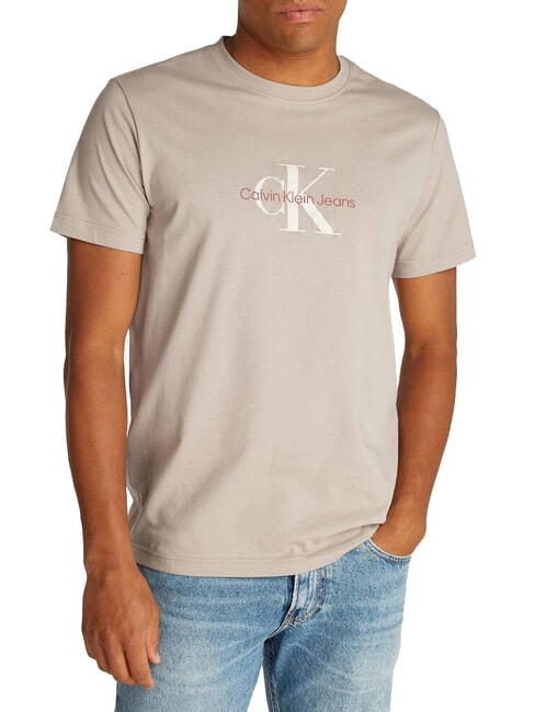 CALVIN KLEIN CK JEANS T-shirt Monologue coupe régulière effet vieilli chèvre - T-shirt