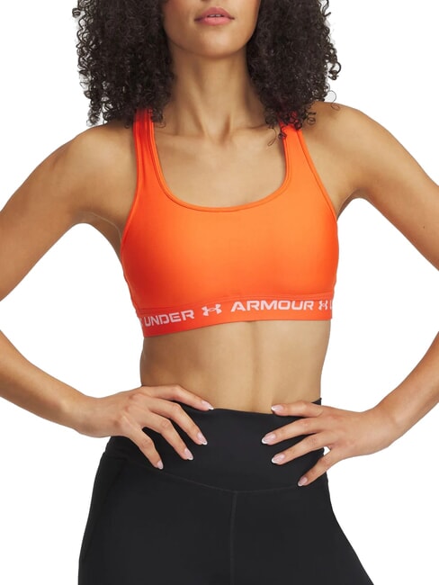 UNDER ARMOUR CROSSBACK MID soutien-gorge de sport feu - Sous-vêtements pour femmes