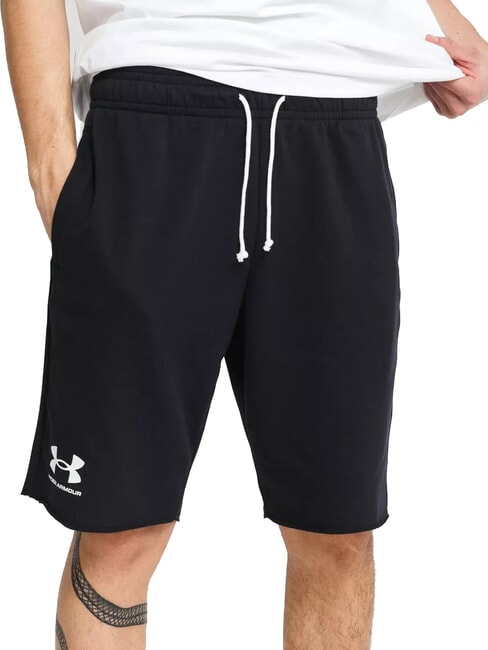 UNDER ARMOUR RIVAL TERRY Shorts de sport noir - Costumes de sport pour hommes