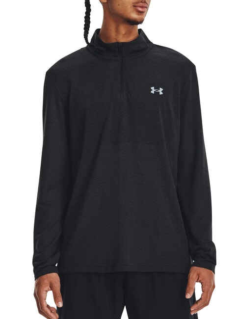 UNDER ARMOUR SEAMLESS Sweat-shirt de sport noir - Pulls molletonnés