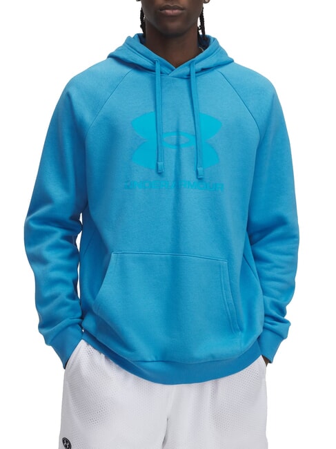 UNDER ARMOUR RIVAL FLEECE Sweatshirt à capuche bleu éther - Pulls molletonnés
