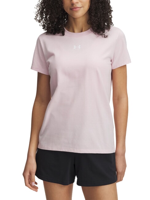 UNDER ARMOUR RIVAL CORE T-shirt rose prime - T-shirt