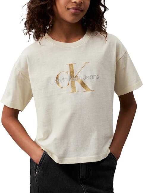 CALVIN KLEIN CK KIDS T-shirt à manches courtes avec logo pailleté rémanence - Tee-shirt enfant