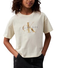 CALVIN KLEIN CK KIDS T-shirt à manches courtes avec logo pailleté - Tee-shirt enfant