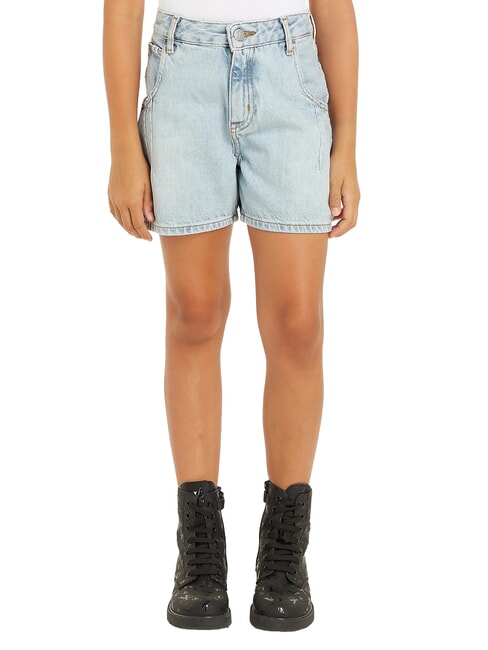 CALVIN KLEIN CK KIDS Short en jean pour fille bleu poudre - Pantalons pour enfants