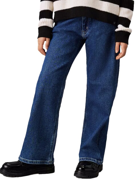 CALVIN KLEIN CK KIDS Jean bootcut pour fille authentique bleu ville cf - Pantalons pour enfants