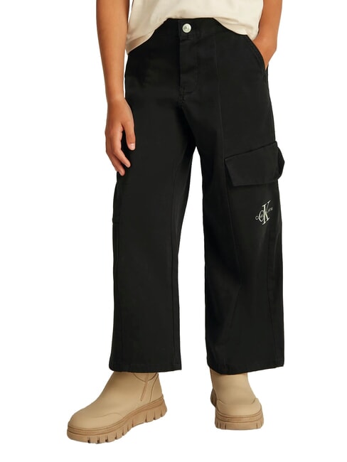 CALVIN KLEIN CK KIDS Pantalon cargo en coton pour fille ck noir - Pantalons pour enfants
