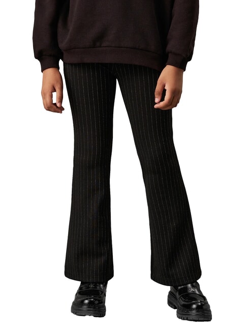 CALVIN KLEIN CK KIDS Pantalon à rayures taille haute pour fille ck noir - Pantalons pour enfants