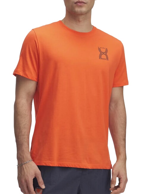 UNDER ARMOUR RUN96 T-shirt feu - T-shirt