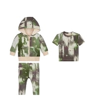 CALVIN KLEIN CK KIDS Coffret cadeau 3 pièces : T-shirt, pantalon et sweat pour nouveau-né - Barboteuses et tenues pour bébé