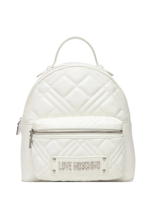 LOVE MOSCHINO QUILTED Sac à dos avec poche blanche - Sacs pour Femme