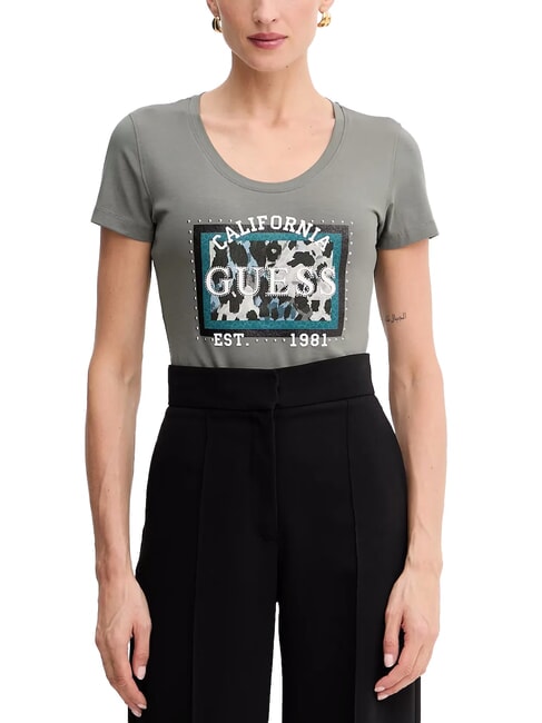 GUESS ANIMALIER  T-shirt gris volcan - T-shirt