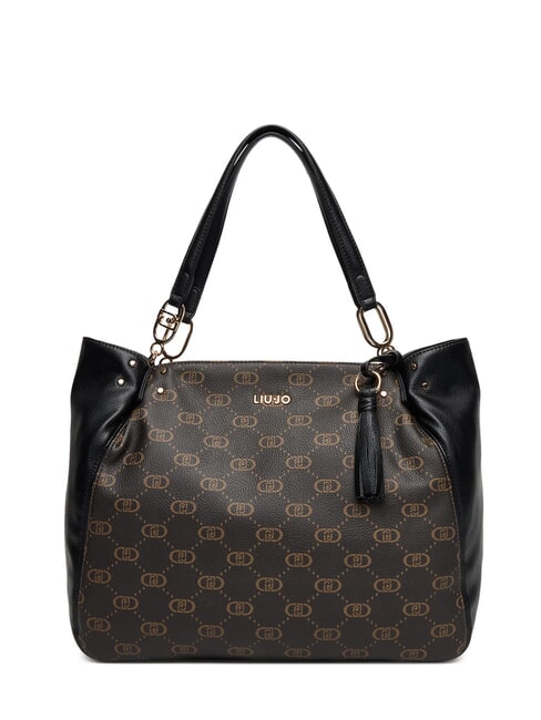 LIUJO CIRRY Grand sac fourre-tout avec pompon NOIR - Sacs pour Femme