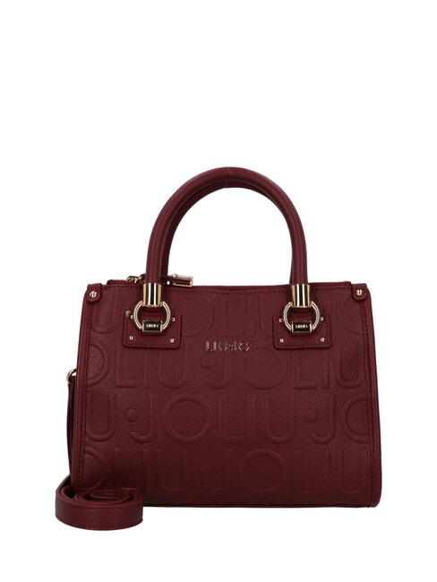 LIUJO MANHATTAN Petit sac à main avec logo en relief vin rouge - Sacs pour Femme