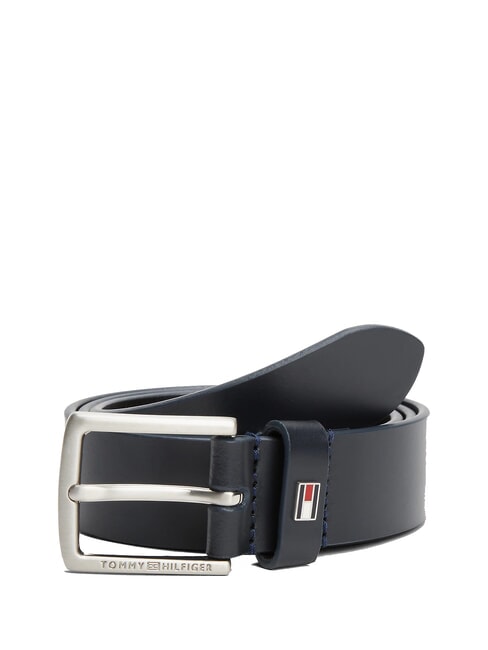 TOMMY HILFIGER TH KIDS Ceinture en cuir bleu espace - Ceintures pour enfants