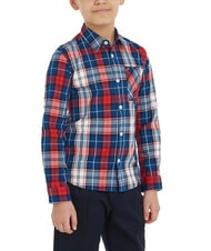 TOMMY HILFIGER TH KIDS Tartan chemise en coton - chemises pour enfants