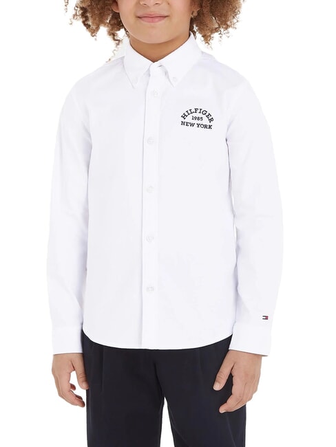 TOMMY HILFIGER TH KIDS New York chemise en coton blanc - chemises pour enfants