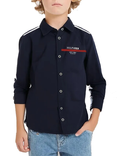 TOMMY HILFIGER TH KIDS chemise à manches longues ciel du désert - chemises pour enfants