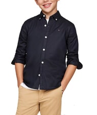 TOMMY HILFIGER TH KIDS chemise en coton à manches longues - chemises pour enfants