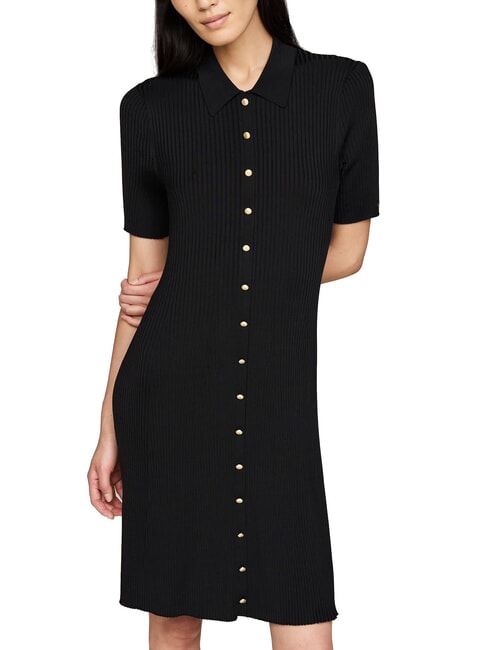 TOMMY HILFIGER TH  Robe à boutons noir - Vêtements femme