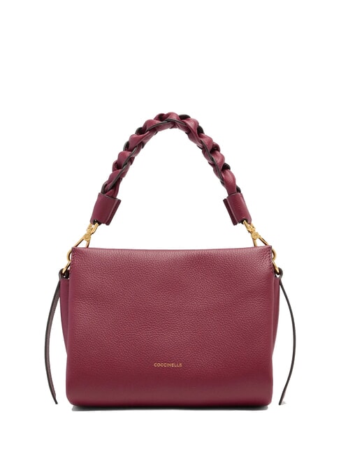 COCCINELLE BOHEME GRANA DOUBLE Sac à main, avec bandoulière, en cuir groseilles/prunes - Sacs pour Femme