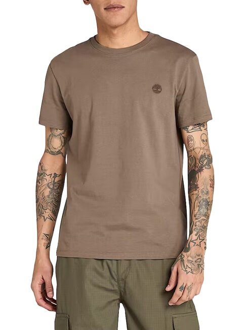 TIMBERLAND SS DUNRIVER CREW T-shirt en cotton Pépite de chocolat - T-shirt