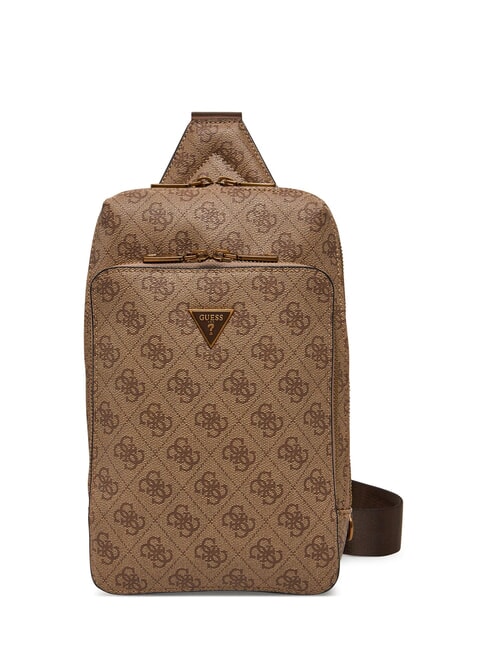 GUESS MILANO 4G Maxi Sac beige / marron - Sacs en Bandoulières pour Homme