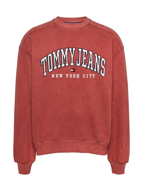 TOMMY HILFIGER TH JEANS New York Sweat-shirt rouge régate - Pulls molletonnés