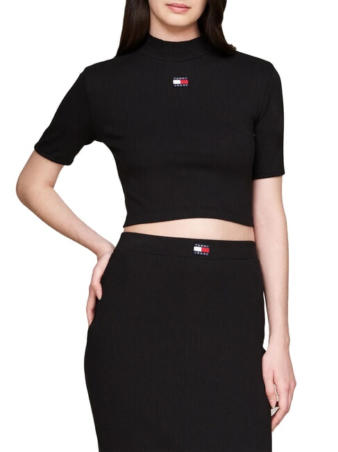 TOMMY HILFIGER TH JEANS Haut en coton noir - T-shirt