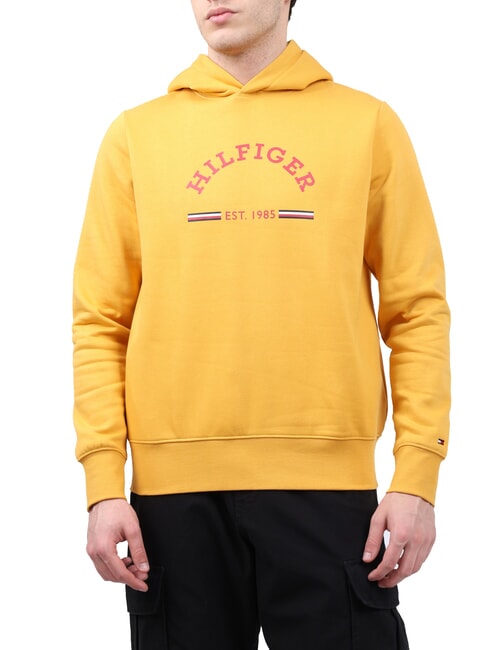 TOMMY HILFIGER TH 1985 Sweatshirt à capuche ville jaune - Pulls molletonnés