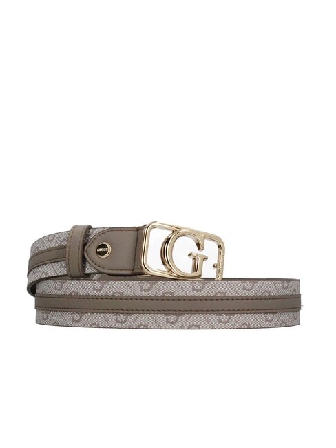 GUESS ZAMIRA Ceinture imprimée avec logo 4G logo taupe foncé - Ceintures