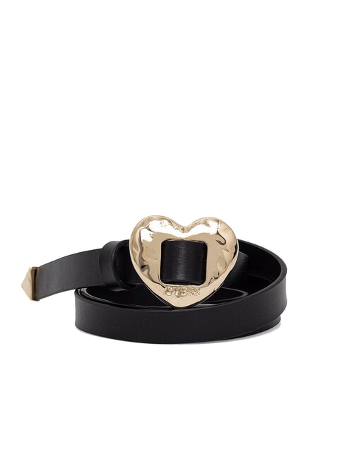 GUESS HEART Ceinture fine avec boucle en forme de cœur NOIR - Ceintures
