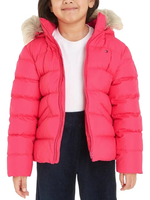 TOMMY HILFIGER TH  Doudoune à capuche magenta chaud - Bébé Vestes