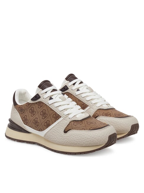 GUESS ISLAND Baskets blanc beige - Chaussures Homme
