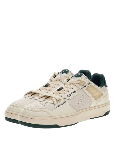 GUESS VINCENT Baskets blanc vert - Chaussures Homme