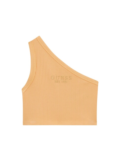 GUESS KIDS GARMENT Haut côtelé à une épaule sorbet à la mandarine - Tee-shirt enfant