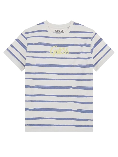 GUESS KIDS T-shirt rayé à manches courtes fantaisie bleu gris - Tee-shirt enfant