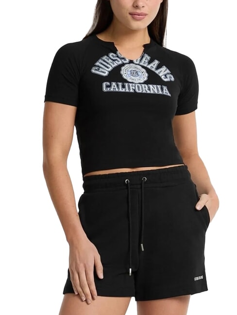 GUESS JEANS LOGO CALIFORNIA T-shirt court extensible à manches courtes jetbla - T-shirt