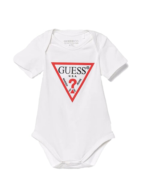GUESS KIDS Body bébé à manches courtes blanc pur - Barboteuses et tenues pour bébé